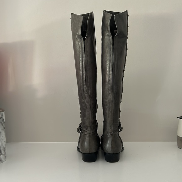 Browns Leather Studded Riding Boots Made in Italy - Picture 5 of 13